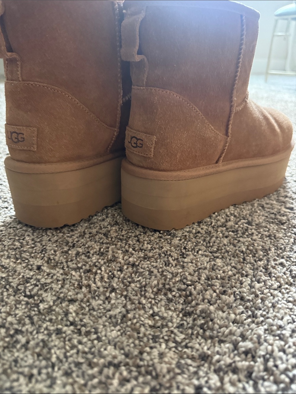 UGG Women's Tan Platform Short Boot